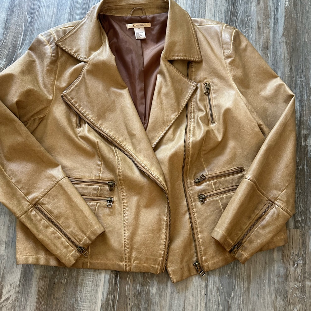 K. Jordan faux leather jacket - 1X